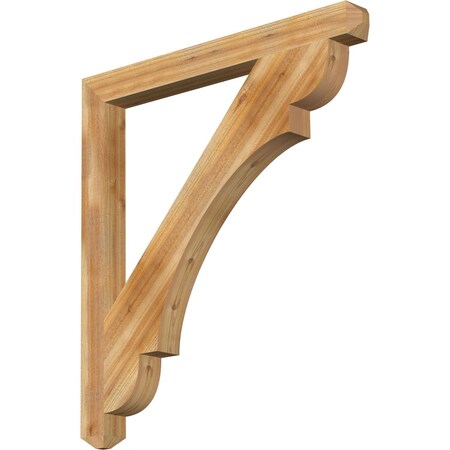 Ekena Millwork Olympic Craftsman Rough Sawn Bracket, Western Red Cedar, 4"W x 44"D x 48"H BKT04X44X48OLY04RWR